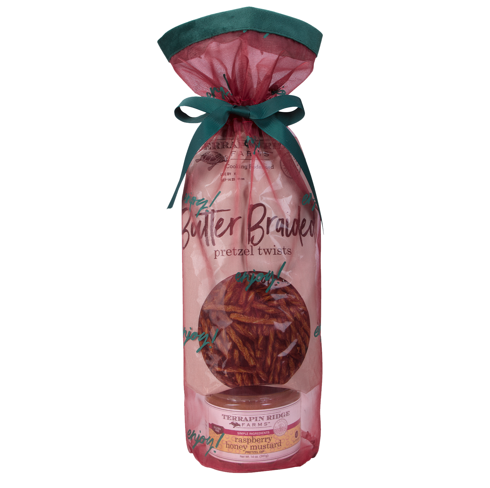 Holiday Grab and Go Giftset with Raspberry Honey Mustard and Braided Pretzel Twists Holiday Grab and Go Giftset with Raspberry Honey Mustard and Braided Pretzel Twists